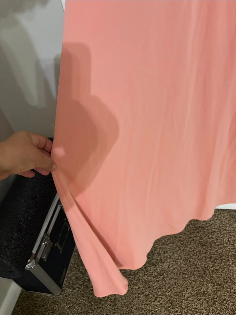 Abercrombie & Fitch Coral Slip Maxi Dress with Cowl Neck